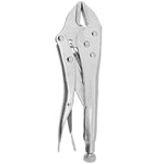 Alicate de Pressão Boca Reta 10 Polegadas Mordente Tradestar - Ferramenta resistente em aço carbono niquelado, ideal para fixar objetos. Possui mordente com boca reta e parafuso de regulagem para ajuste.