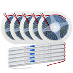 Kit Fita LED 5 Metros 3000K 12V IP20 - Iluminação para decoração e ambientes internos. Inclui fita LED 2835, fonte e acessórios para instalação. Ideal para criar ambientes aconchegantes e personalizados.