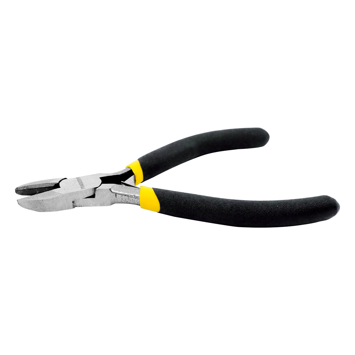 Mini alicate profissional de corte diagonal reforçado 4.1/2 Tradestar, ideal para cortar fios, cabos e arames. Ferramenta de aço carbono com cabo emborrachado para maior conforto e precisão em trabalhos manuais e eletrônicos.