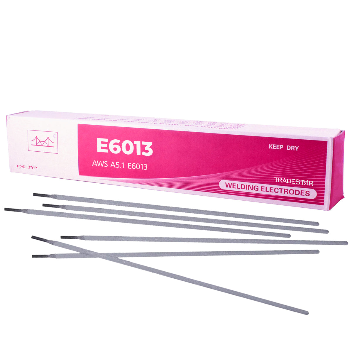 Soldador utilizando eletrodo revestido E6013 para soldagem em construção civil. Kit com 10 caixas de eletrodo Tradestar 2.5x300mm, ideal para serralherias e soldadores profissionais. Garanta soldas precisas e duradouras com este produto de alta qualidade.