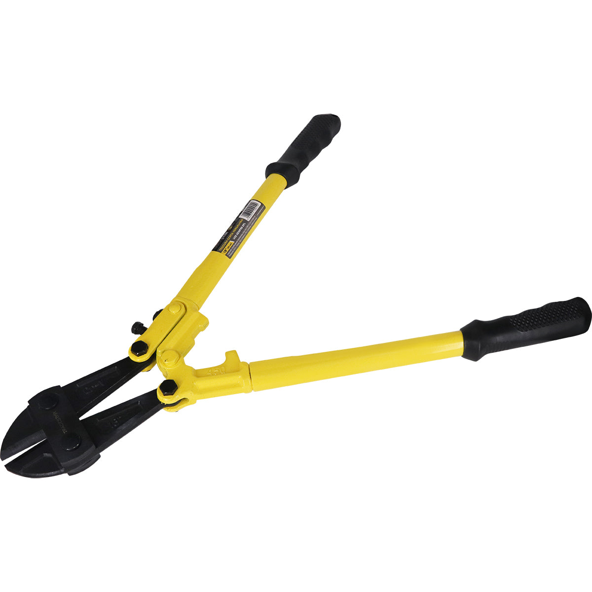 Tesoura Alicate Corta Vergalhão Pro 18" CRV Tradestar - Ferramenta manual amarela e preta para corte preciso de vergalhões de aço em construções e serralheria. Ideal para cortes de até 18mm.
