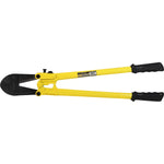 Tesoura Alicate Corta Vergalhão Pro 24" CRV Tradestar amarela, ideal para corte de vergalhões de aço em construção civil e projetos industriais. Fabricada em aço carbono, oferece corte preciso e durabilidade. Ferramenta manual para cortar vergalhões, parafusos e pinos.