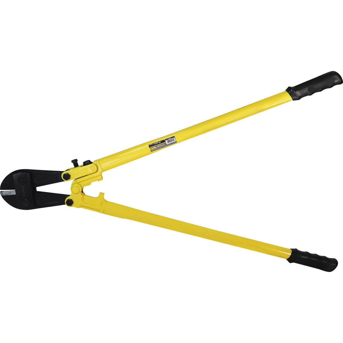 Tesoura Alicate Corta Vergalhão Pro 36" CRV Tradestar - Ferramenta manual amarela para corte de vergalhões de aço, ideal para construção civil e indústria. Possui lâminas de aço carbono e design robusto.