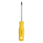 Chave Phillips 1/4x4" Ponta Imantada Tradestar - Chave de fenda phillips amarela com ponta magnetizada, ideal para parafusos. Ferramenta manual de aço cromo vanádio para uso profissional e doméstico. Perfeita para montagem, reparos e manutenção.