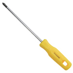 Chave Phillips 1/4x6" Ponta Imantada Tradestar - Chave de fenda phillips com ponta magnetica, cabo amarelo ergonomico, ideal para trabalhos de precisão e manutenção. Ferramenta Tradestar de aço cromo vanádio, resistente e durável.