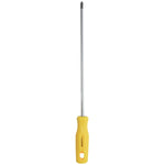 Chave Phillips 1/4x10" Ponta Imantada Tradestar, ferramenta manual com cabo ergonômico amarelo e haste de aço, ideal para parafusar e manutenção. Possui ponta magnetizada para melhor fixação.