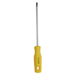 Chave Phillips 3/16x6" Ponta Imantada Tradestar, ferramenta manual com cabo ergonômico amarelo e haste de aço cromado. Ideal para parafusar e manutenção, com ponta magnetizada para fixação precisa.