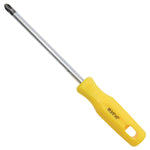 Chave Phillips 3/8x6" Ponta Imantada Tradestar, ferramenta manual com cabo amarelo e ponta prateada, ideal para parafusar e manutenção. Chave de fenda Phillips com design ergonômico e ponta magnetizada para maior precisão e facilidade no uso.