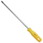 Chave Phillips 3/8x10" Ponta Imantada Tradestar - Chave de fenda com ponta magnetizada, cabo ergonômico amarelo, ideal para parafusar e manutenção. Ferramenta manual de aço cromo vanádio para uso profissional e doméstico.