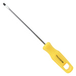 Chave de Fenda 1/8x4" Ponta Imantada Tradestar, com cabo ergonômico amarelo e ponta para parafusos. Ferramenta manual de aço cromo vanádio, ideal para reparos e montagens.