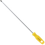 Chave de Fenda 1/8x8" Ponta Imantada Tradestar - Ferramenta manual de aço cromo vanádio com ponta magnetizada e cabo ergonômico amarelo para precisão e durabilidade em projetos de manutenção e montagem.