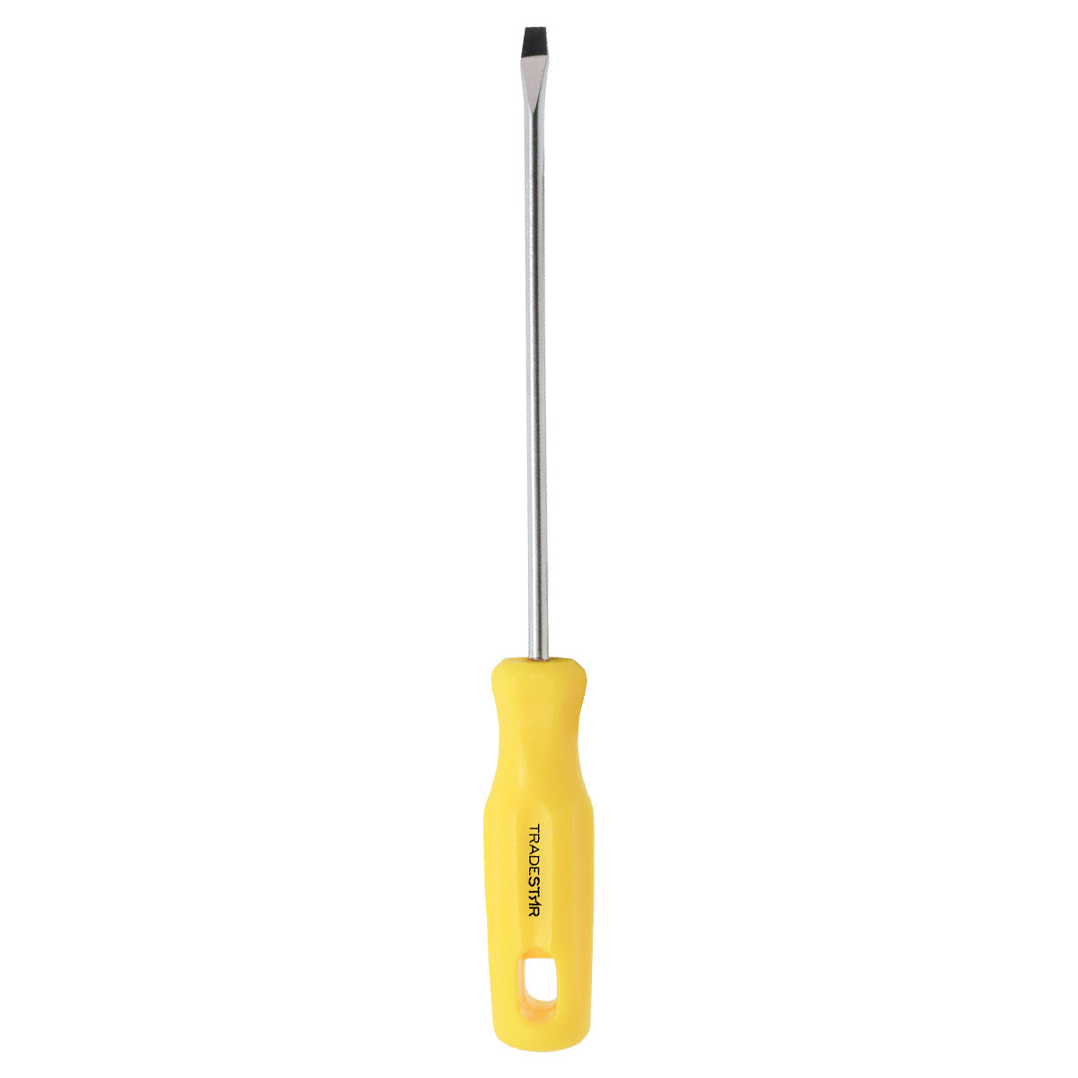 Chave de Fenda 3/16x6" Ponta Imantada Tradestar - Ferramenta manual com cabo amarelo e ponta para parafusos, ideal para trabalhos de precisão e manutenção. Fabricada em aço cromo vanádio, com ponta magnetizada para facilitar o uso.