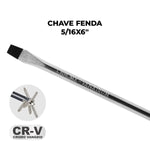 Chave de Fenda 5/16x6" Ponta Imantada Tradestar em aço cromo vanádio, ideal para precisão e durabilidade em projetos de bricolagem e manutenção. Ferramenta com ponta magnetizada para melhor fixação de parafusos.