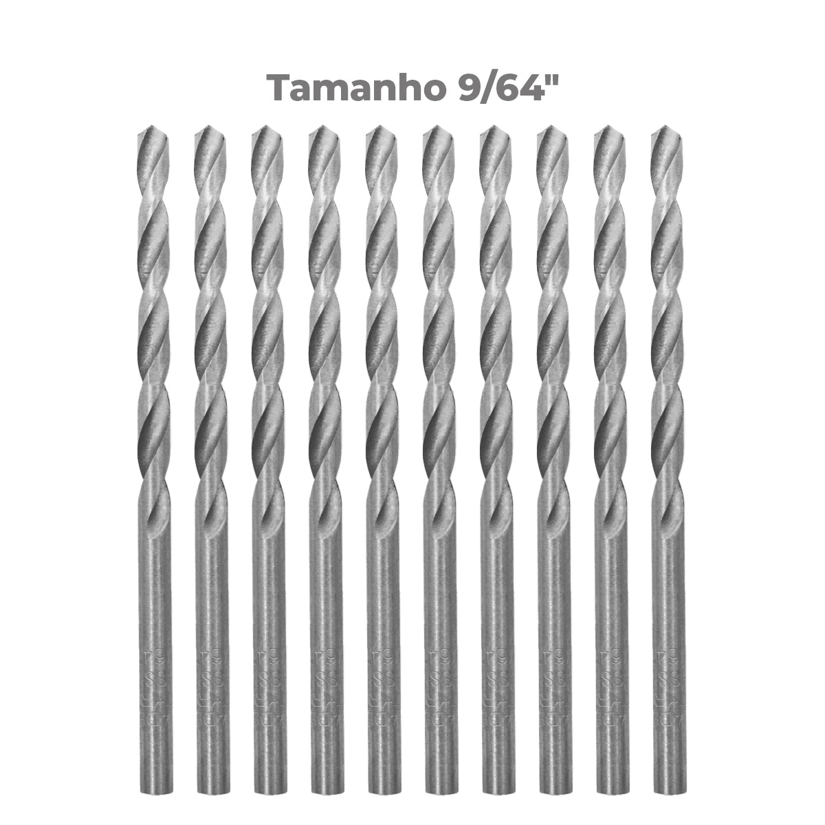 Broca em HSS Aço Rápido DIN 338 9/64" (3,57mm) Tradestar - Pacote com 10 brocas de alta performance para perfuração em metal, madeira e plástico. Ideal para profissionais e hobbistas que buscam precisão e durabilidade.