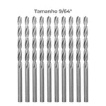 Broca em HSS Aço Rápido DIN 338 9/64" (3,57mm) Tradestar - Pacote com 10 brocas de alta performance para perfuração em metal, madeira e plástico. Ideal para profissionais e hobbistas que buscam precisão e durabilidade.