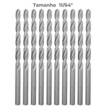 Broca em HSS Aço Rápido DIN 338 11/64" Tradestar - Pacote com 10 brocas de aço rápido para perfuração em metal, madeira e plástico. Ferramenta de alta qualidade, durável e precisa para uso profissional e hobby.