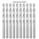 Broca em HSS Aço Rápido DIN 338 7/32" Tradestar - Pacote com 10 brocas de aço rápido para perfuração em metal, madeira e plástico. Ferramenta de alta qualidade e durabilidade para uso profissional e hobby.