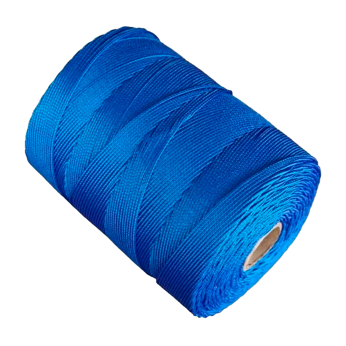 Corda trançada de nylon azul escuro 1.5mm 210/48 Tradestar, ideal para amarrações, redes de pesca e uso náutico. Corda resistente com alma, 1kg por rolo.