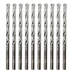 Brocas para concreto 4x75mm Tradestar, pacote com 10 unidades. Brocas helicoidais de metal duro para furadeira, ideais para perfurar concreto, pedra e alvenaria. Ferramenta para uso profissional e doméstico.