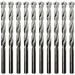 Brocas para concreto 8x120mm Tradestar, pacote com 10 unidades. Brocas helicoidais de metal duro para furadeira, ideais para perfurar concreto, pedra e alvenaria. Ferramenta essencial para construção e projetos DIY.