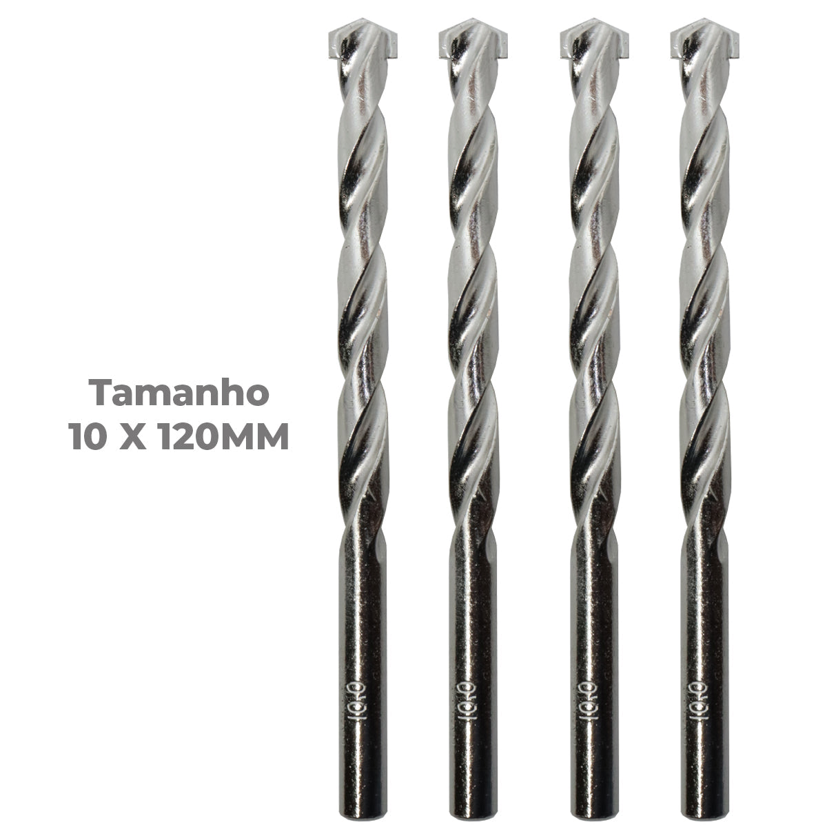 Broca para concreto 10x120mm Tradestar - Pacote com 5 unidades. Broca helicoidal de alta performance para furadeira, ideal para perfurar concreto, pedra e alvenaria. Ferramenta profissional para carpinteiros, mecânicos e hobbistas. Pronta entrega e envio imediato.