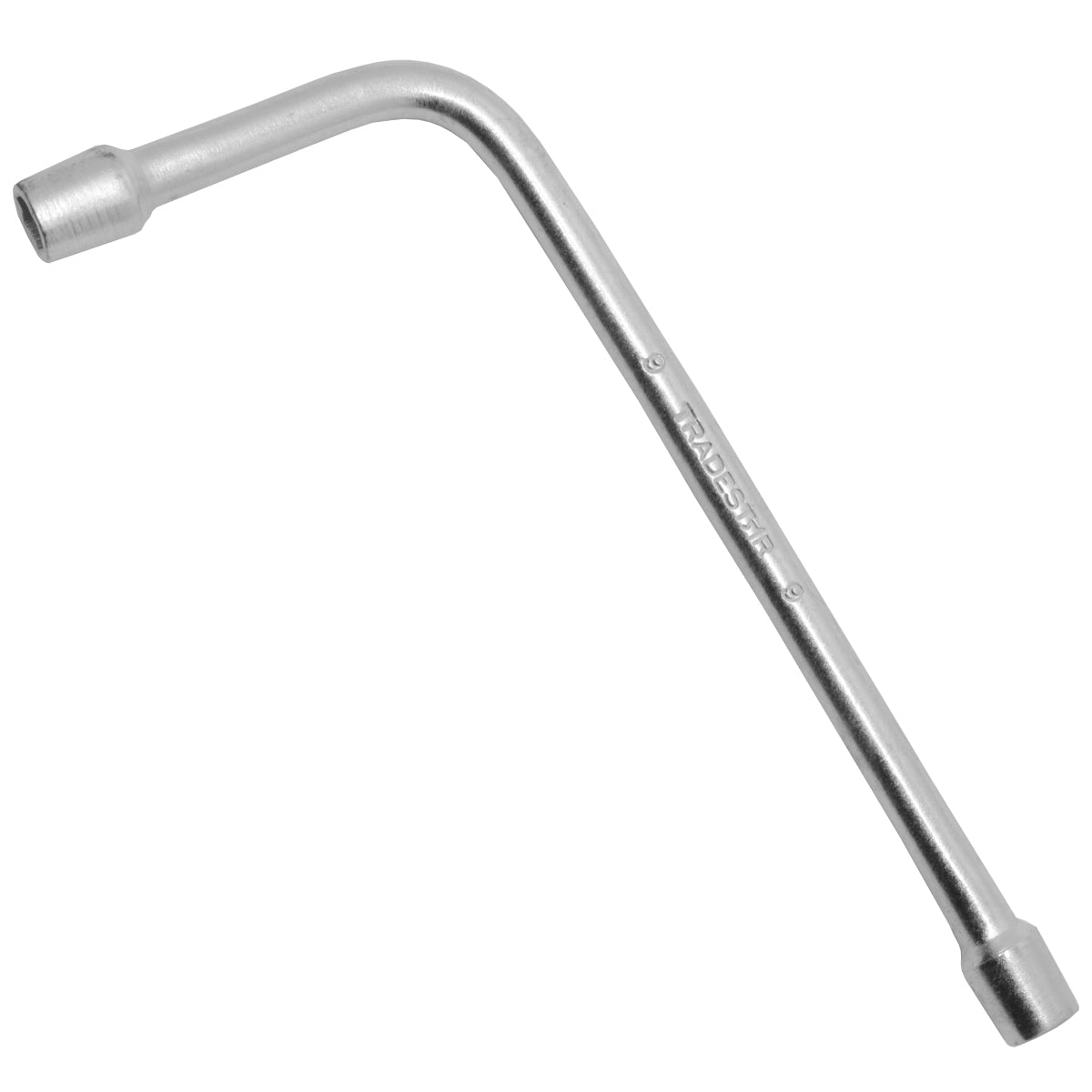 Chave Biela em L 9mm para trabalhos mecânicos e automotivos. Ferramenta em aço carbono galvanizado, formato em L para acesso a áreas difíceis. Ideal para apertar e soltar parafusos e porcas. Marca Tradestar.