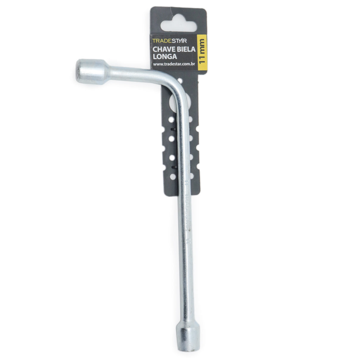 Chave Biela em L 11mm para trabalhos mecânicos e automotivos. Ferramenta em aço carbono galvanizado, design em L para acesso a áreas difíceis. Ideal para apertar e soltar parafusos e porcas em reparos automotivos e mecânicos. Chave de alta durabilidade e resistência, perfeita para profissionais e entusiastas.