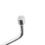 Chave Biela em L 17mm para trabalhos mecânicos e automotivos. Ferramenta em aço carbono galvanizado, formato em L para acesso a áreas difíceis. Ideal para apertar e soltar parafusos e porcas em reparos automotivos e mecânicos.
