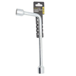 Chave Biela em L 18mm Tradestar para trabalhos mecânicos e automotivos. Ferramenta em aço carbono galvanizado, formato em L para acesso a áreas difíceis. Ideal para apertar e soltar parafusos e porcas em veículos e máquinas. Chave de alta durabilidade e resistência.