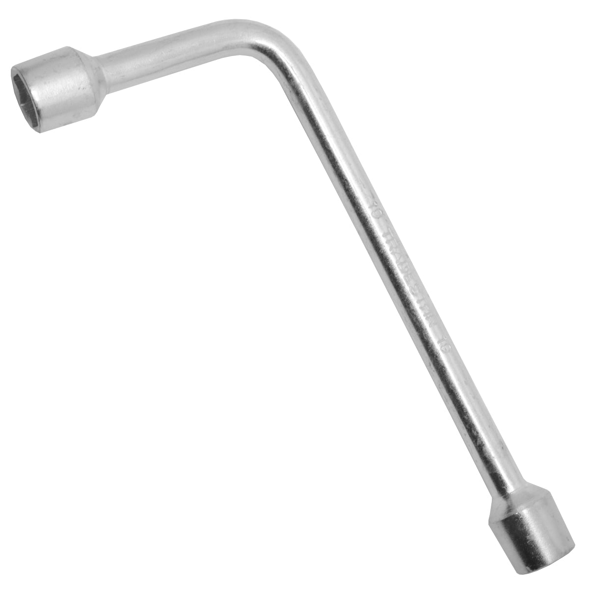 Chave Biela em L 19 MM para trabalhos mecânicos e automotivos. Ferramenta em aço carbono galvanizado, formato em L para acesso a áreas difíceis. Ideal para reparos automotivos, mecânica industrial e montagem de estruturas.