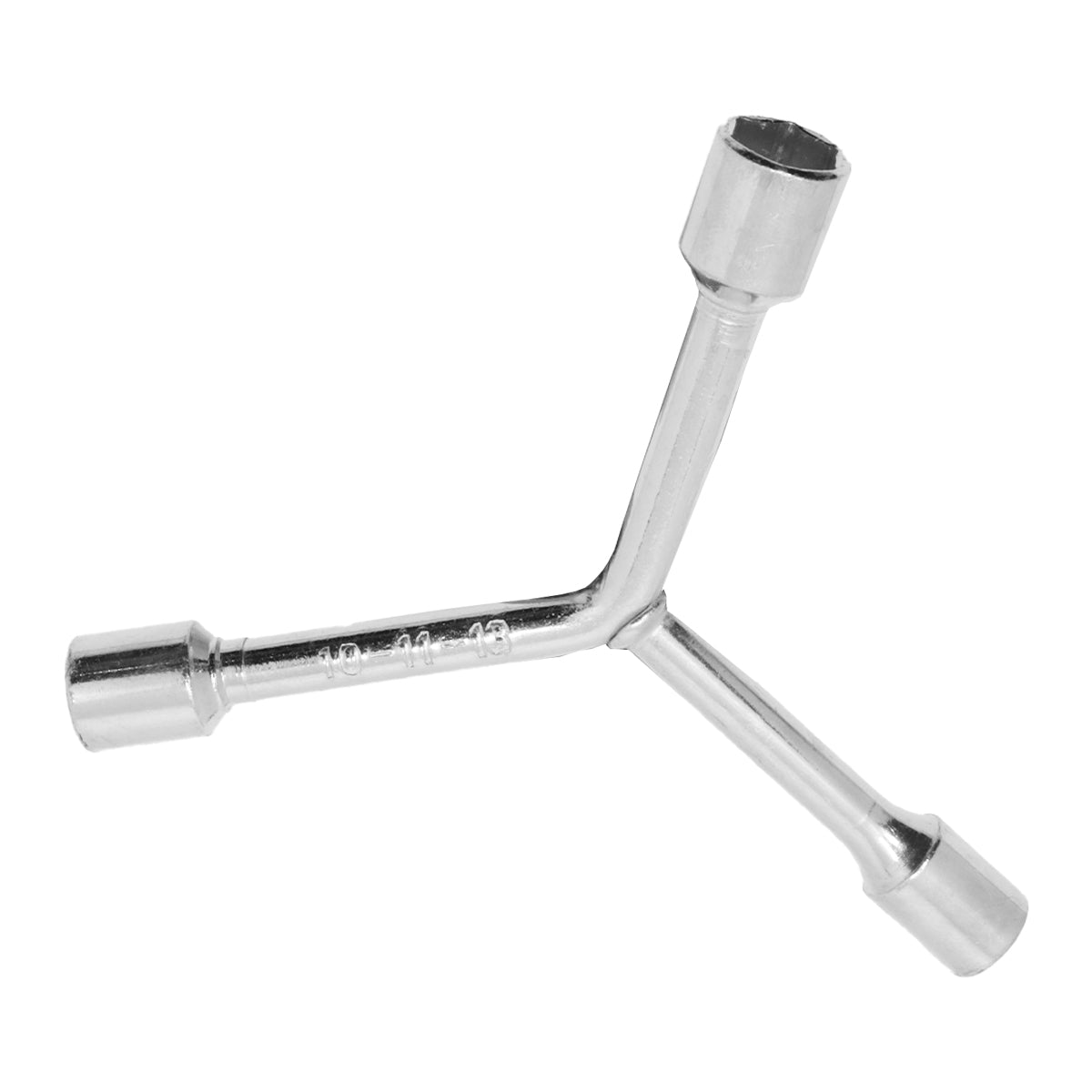 Chave Soquete Ninja com 3 Pontas 10-11-13mm Tradestar - Ferramenta automotiva profissional, chave Y para porcas e parafusos, aço carbono, envio imediato.