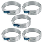 Kit com 5 rolos de arame galvanizado Nº14 BWG 14 Tradestar, fio 2,10mm liso, 1kg cada. Ideal para construção civil, jardinagem, artesanato e fixações diversas. Arame resistente à corrosão, flexível e com acabamento liso.