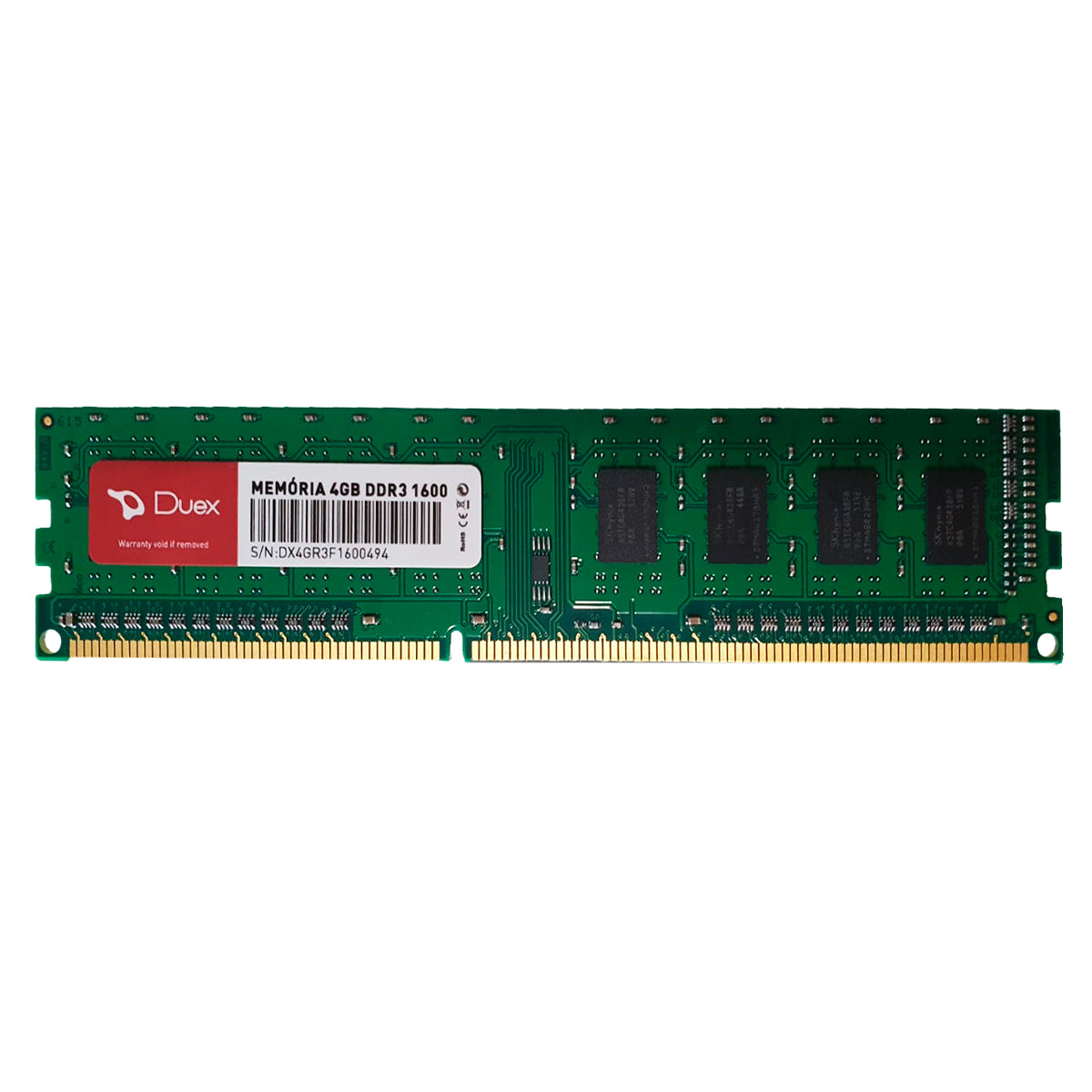Memória RAM Color Verde 4GB Duex DDR3 1600MHz - Aumente o desempenho do seu PC com esta memória RAM de alta velocidade. Ideal para multitarefas e jogos, garantindo mais eficiência e rapidez.