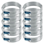 Kit com 10 rolos de arame galvanizado Nº14 BWG 14 Tradestar, fio 2,10mm liso, 1kg cada. Ideal para construção civil, jardinagem, artesanato e fixações diversas. Arame resistente à corrosão, flexível e com acabamento liso.
