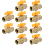 Kit com 10 Registros Esfera PVC Soldável 3/4 25mm Tradestar - Controle de fluxo hidráulico para água potável, ideal para residências, comércios e indústrias. Resistente à corrosão, fácil instalação e vedação eficiente.