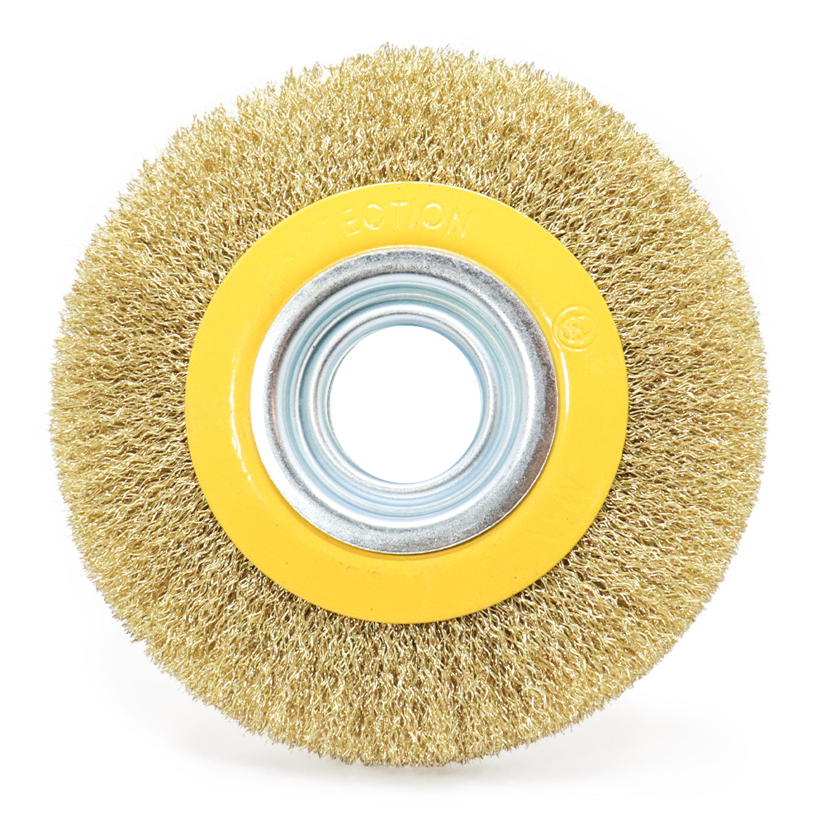 Escova de Aço Circular 6 X 1/2” Tradestar para Motor Esmeril - Ideal para remoção de ferrugem, limpeza e acabamento em aço. Ferramenta profissional com alta durabilidade e encaixe perfeito em motoesmeris.