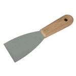 Espátula 6 cm de aço inox multiuso com cabo de madeira para pintura, gesso e drywall. Ferramenta Tradestar para aplicação e acabamento precisos, ideal para profissionais e projetos de design.