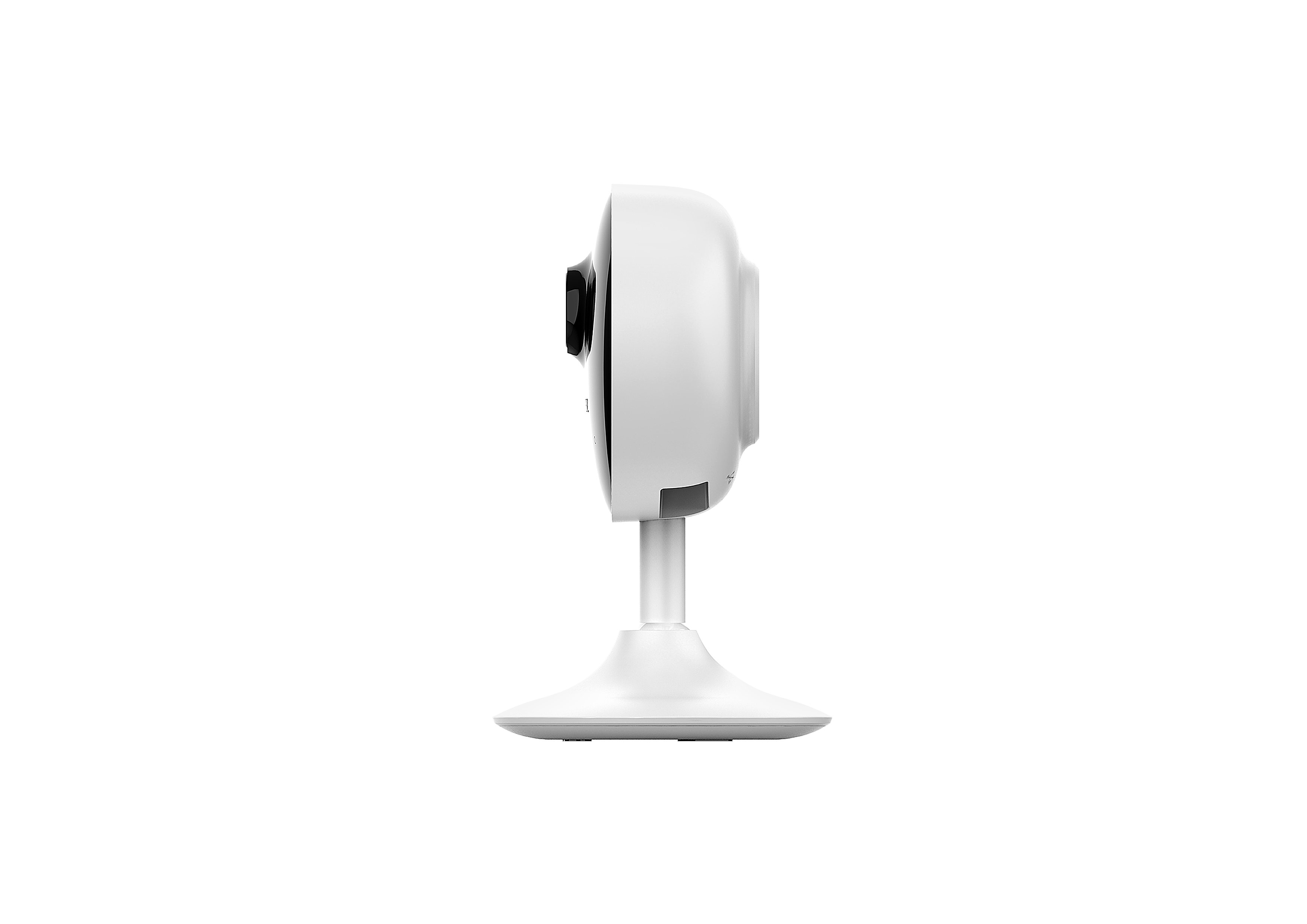 Câmera Inteligente EZVIZ C1C-B FHD 1080p com alarme, câmera de segurança residencial compacta e branca, ideal para monitoramento de ambientes internos, com visão noturna e detecção de movimento.