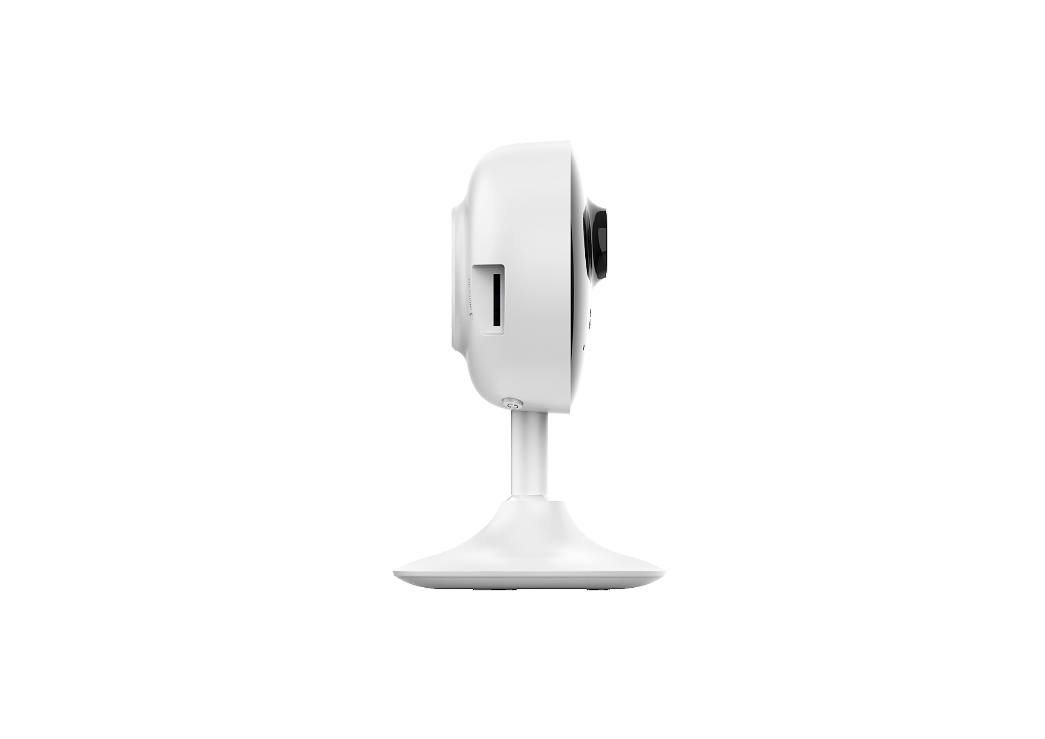 Câmera Inteligente EZVIZ C1C-B FHD 1080p com alarme, câmera de segurança residencial compacta, branca, com design discreto e fácil instalação. Ideal para monitoramento de ambientes internos, com visão noturna e detecção de movimento.
