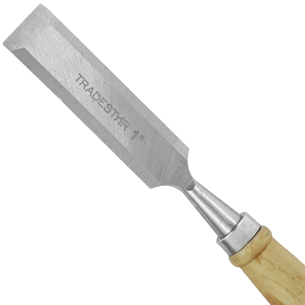 Formão Tradestar 1 Polegada (25mm) para entalhe e escultura em madeira. Ferramenta de aço de alta qualidade, cabo ergonômico, ideal para marcenaria e carpintaria. Formão para artesãos e DIY.