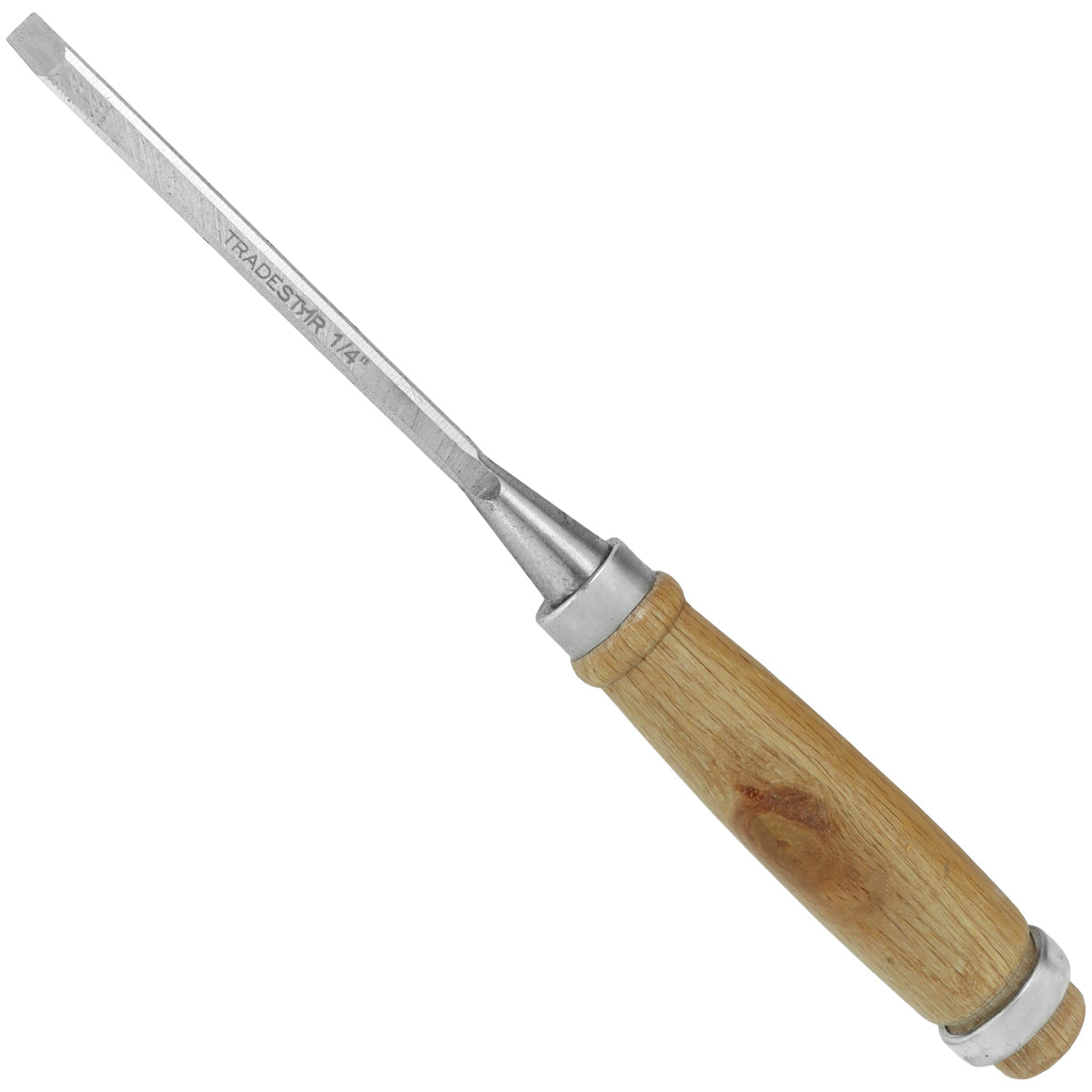 Formão para madeira Tradestar 1/4 polegada para entalhe e escultura. Ferramenta de corte de alta qualidade com lâmina afiada e cabo ergonômico, ideal para marcenaria, artesanato e projetos DIY.