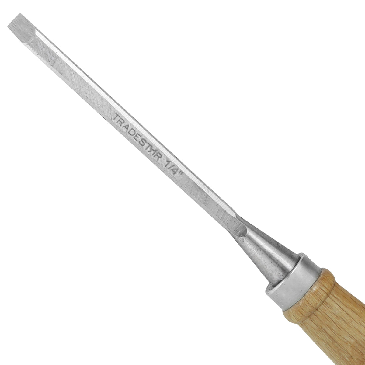 Formão para madeira Tradestar 1/4 polegada, ferramenta de corte e entalhe para marcenaria e artesanato em madeira. Lâmina afiada e cabo ergonômico para cortes precisos e detalhados.