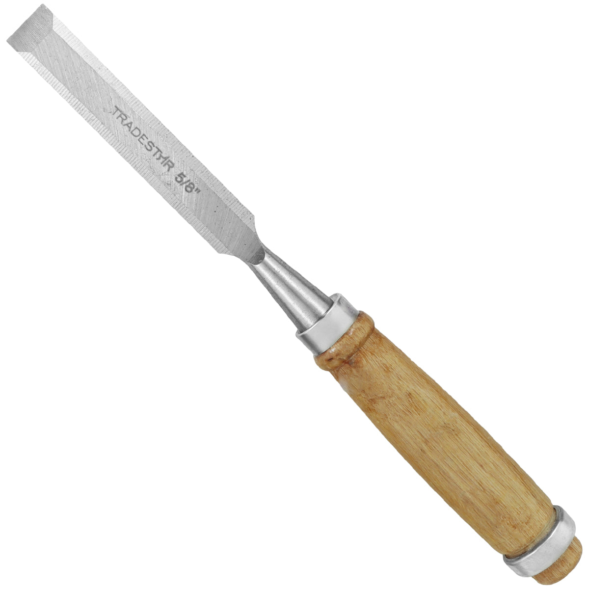 Formão para madeira Tradestar 5/8 polegada, ideal para entalhe, escultura e marcenaria. Ferramenta de aço de alta qualidade com cabo ergonômico para cortes precisos e durabilidade.
