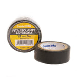 Kit 10 Rolos Fita Isolante PVC Antichama 19mmx5m Preta Tradestar - Ideal para isolamento elétrico, proteção de fios e cabos, com alta resistência e durabilidade. Perfeito para projetos DIY e reparos elétricos.