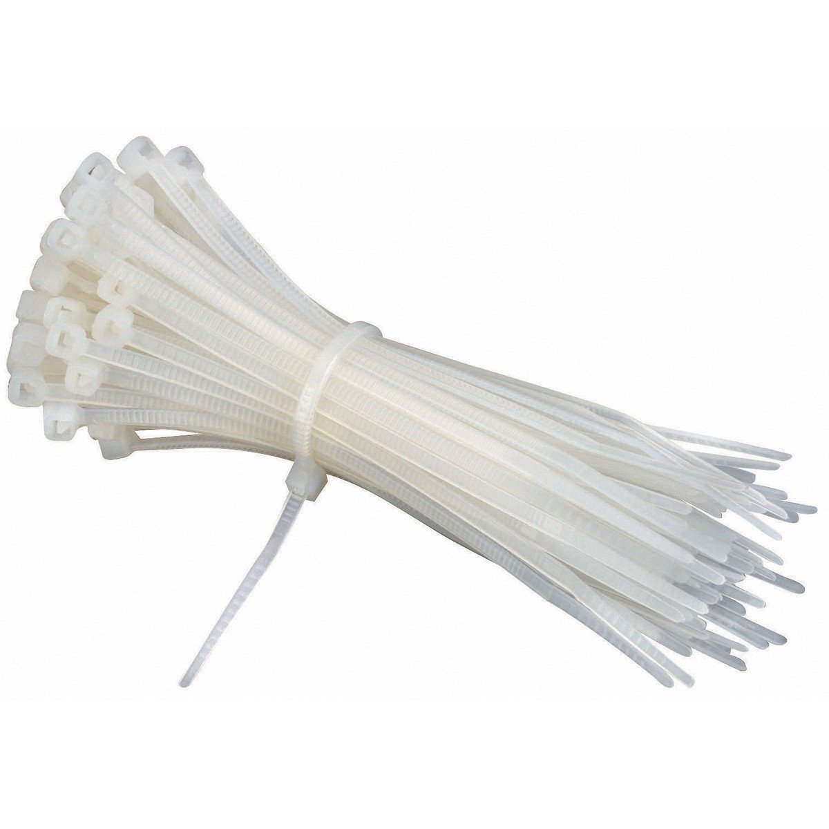 Abraçadeira de nylon preta Tradestar 2,5x100mm, pacote com 100 unidades, ideal para organizar e fixar cabos e fios em eletrônica, construção, jardinagem e automotivo. Solução prática e segura para organização.