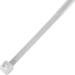Abraçadeira de nylon preta Tradestar 2,5x100mm, pacote com 100 unidades, ideal para organizar e fixar cabos e fios em eletrônica, construção civil e automotivo. Solução prática e durável para organização.