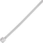 Abraçadeira de nylon Tradestar 2,5x200mm branca, ideal para organizar e fixar cabos e fios. Pacote com 100 unidades. Solução versátil para eletrônica, construção e jardinagem.