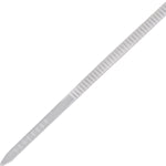 Abraçadeira de nylon Tradestar 2,5x200mm branca, pacote com 100 unidades. Ideal para organizar e fixar cabos, fios e outros itens em eletrônica, construção civil, jardinagem e automotivo. Solução prática e segura para organização.