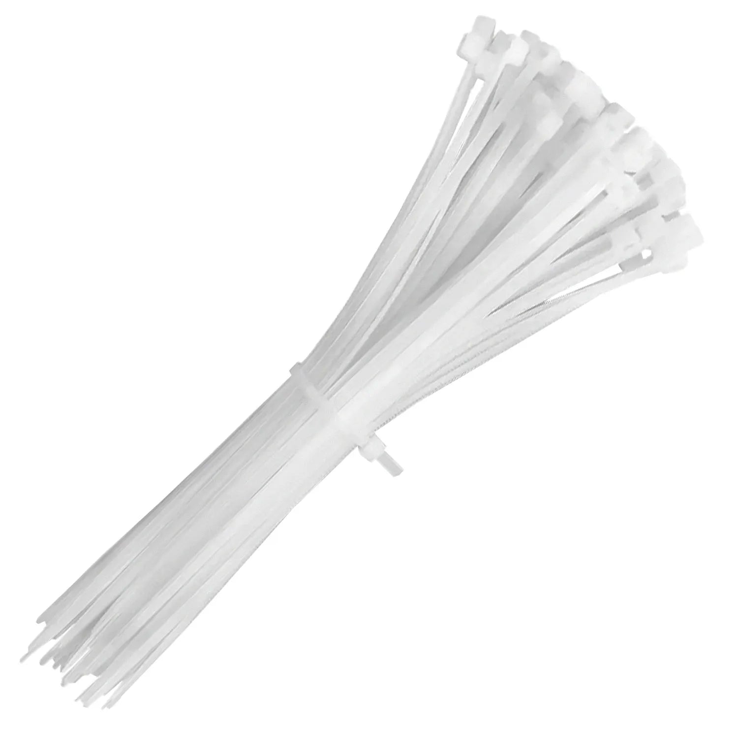 Abraçadeira de nylon preta Tradestar 3,6x150mm, pacote com 100 unidades, ideal para organizar e fixar cabos e fios em eletrônica, construção civil e automotivo.