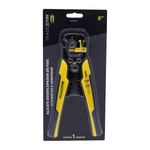 Alicate Decapador Eletricista 8" 203MM Crimpador Tradestar, ferramenta automática para decapagem, crimpagem e corte de fios. Ideal para eletricistas e técnicos em eletrônica. Produto Tradestar, embalagem blister.